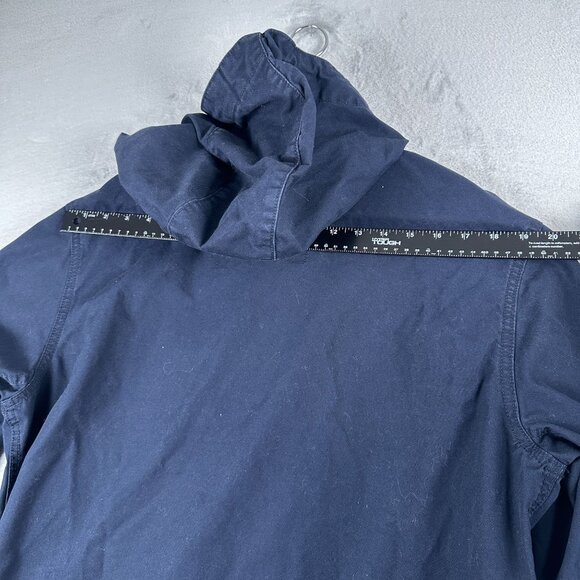Divided By H&M Parka Jacket Mens Size Medium Hooded Full Zip Up Navy - Picture 14 of 15